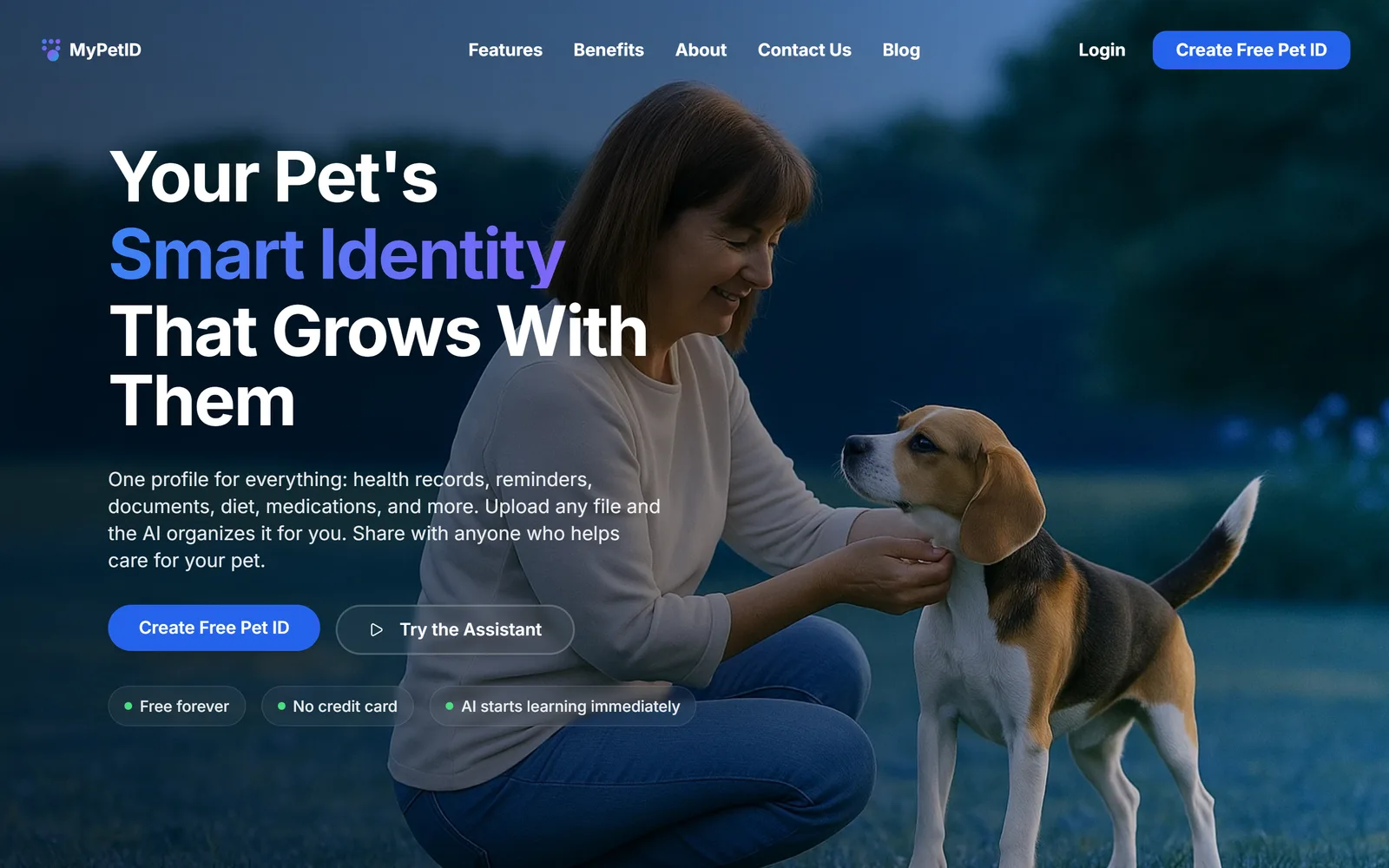 MyPetID homepage